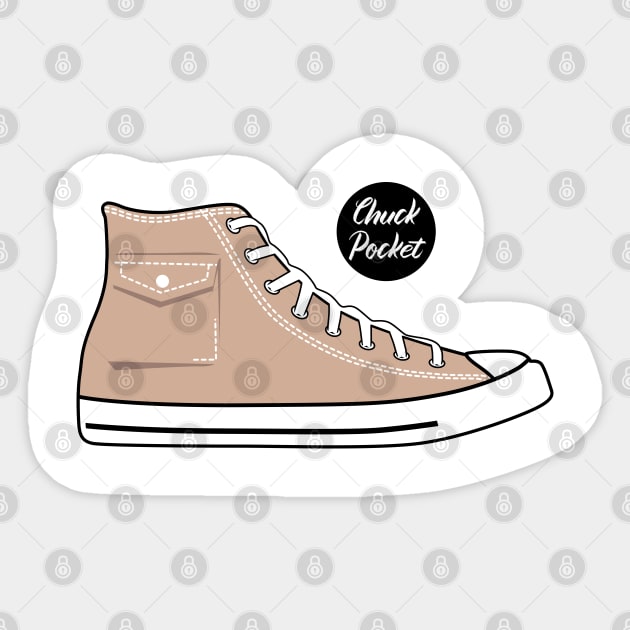 Shoe chuck pocket light brown Sticker by creative.z
